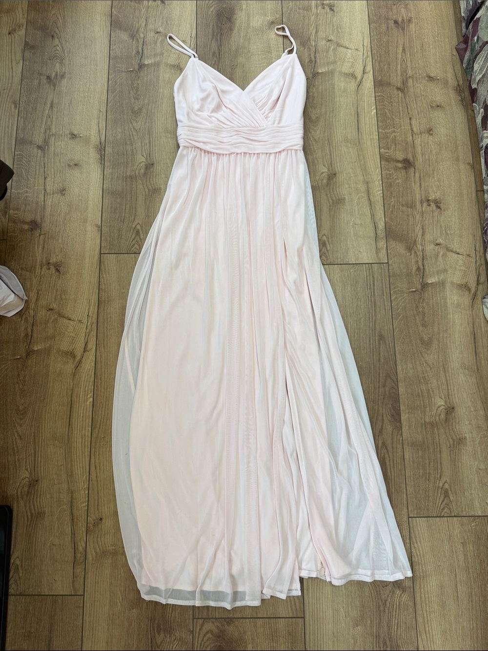 Women's Light Pink Spaghetti Strap Maxi Dress